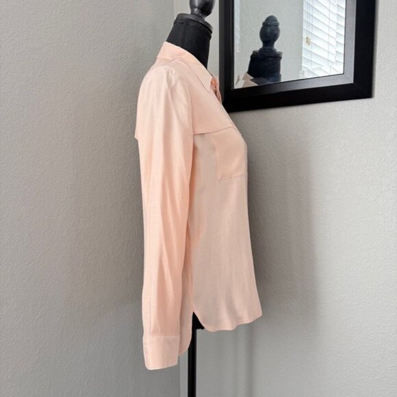 KATE SPADE Blush Pink Silk Button Front Blouse Top Sz 2 - Picture 6 of 12